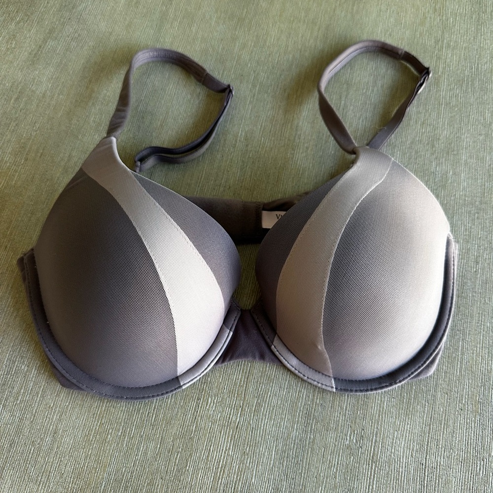Victoria's Secret Gray and Cream Bra